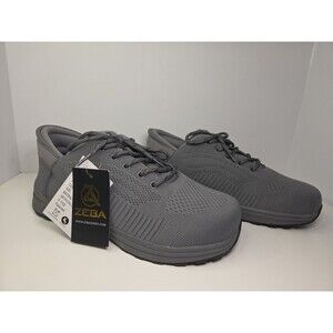 Zeba Mens Slip On Hands Free Sneakers Casual Shoes 11 Gray Knit Lace Up Walking